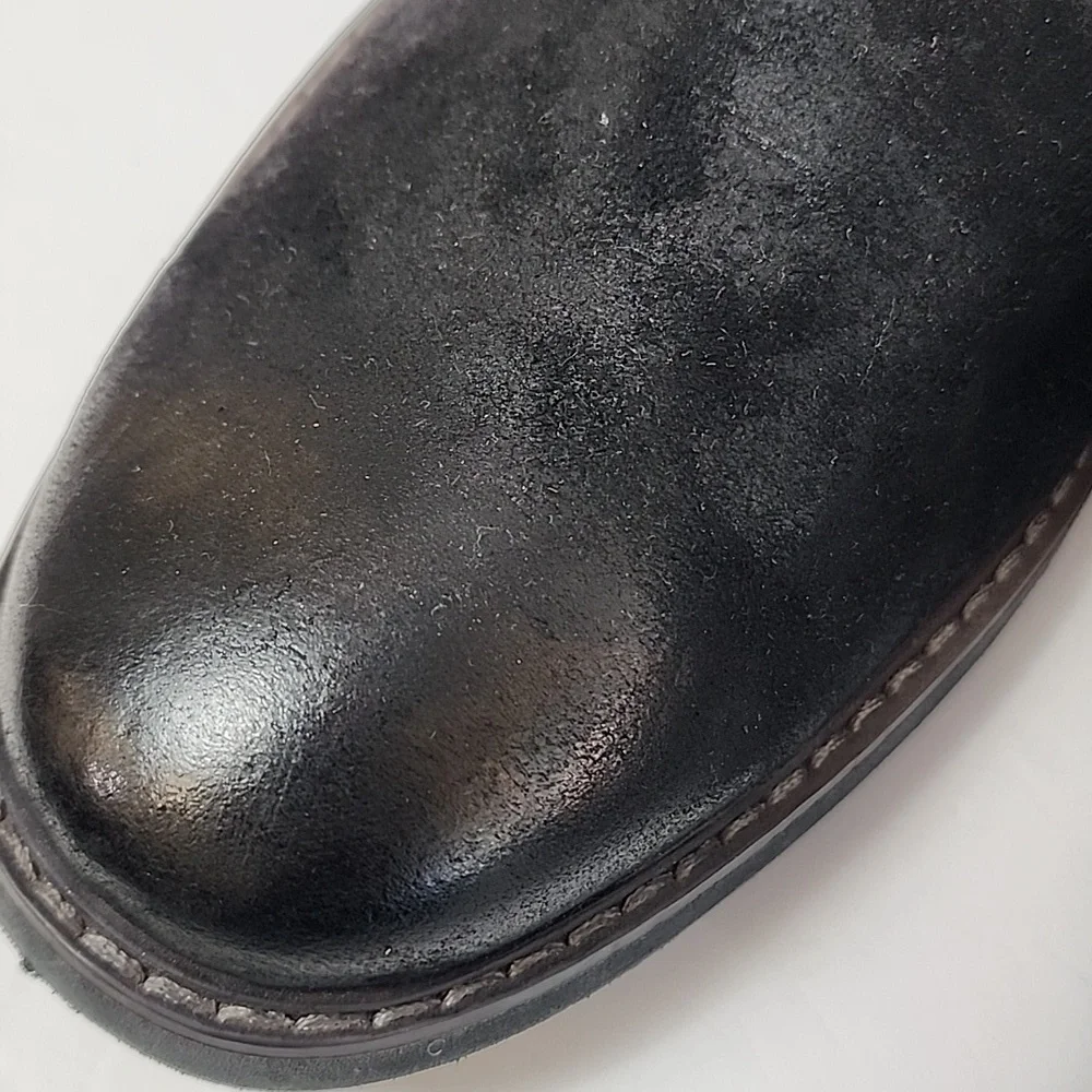 Deer Stages Men's Black Chukka Textured Ankle Boots Lace-Up Shoes, sz 13